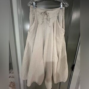 Paper Lace Gauze Palazzo Pants